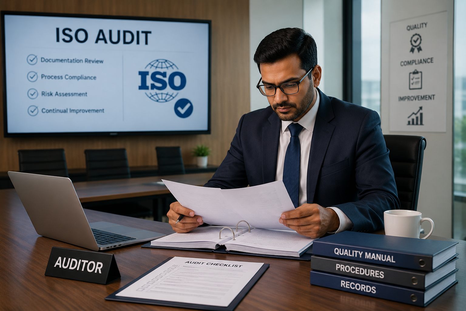 ISO certification audit and quality management review